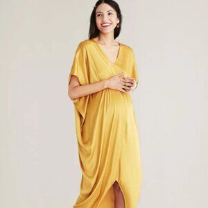 Hatch Riviera Dress in Gold Maternity Baby Shower Dress Long One Size